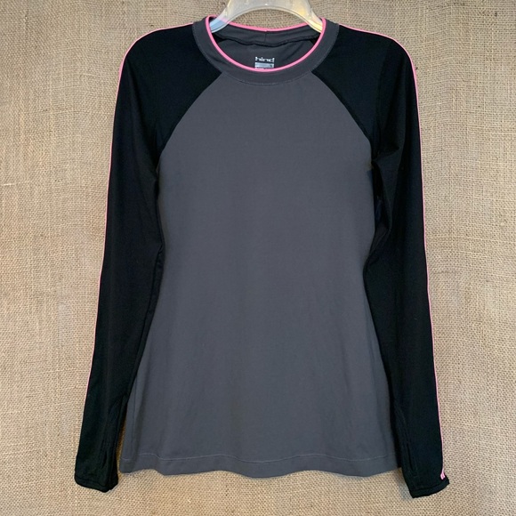 Hind Tops Hind Workout Shirt Reflective Gray Black Small Poshmark